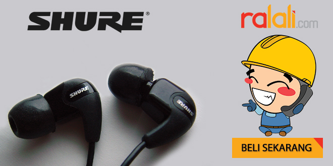 Earphone Shure, Suara Terdengar Jernih, Jelas dan Detail Earphone Shure, Suara Terdengar Jernih, Jelas dan Detail
