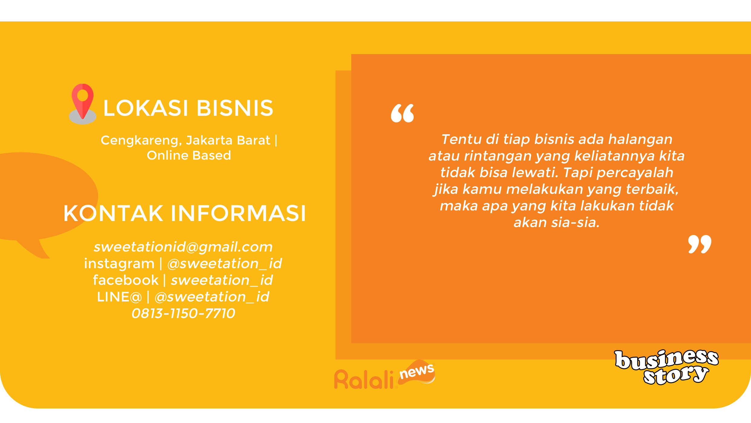 Ralali Business Story | Sweetation