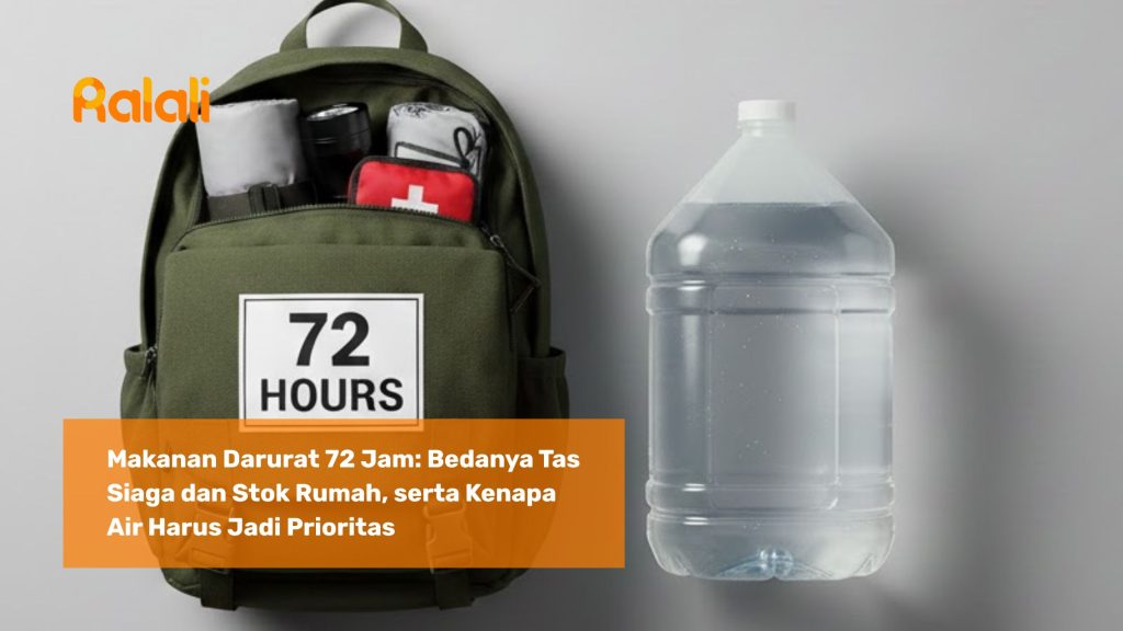 Makanan Darurat 72 Jam: Bedanya Tas Siaga dan Stok Rumah, serta Kenapa Air Harus Jadi Prioritas